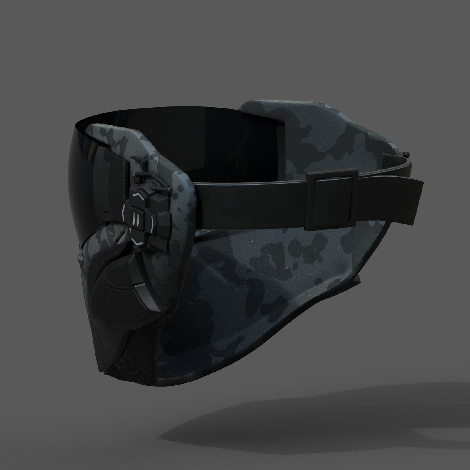 Scifi mask fantasy futuristic technology cyborg robot military Low-poly 3D model_6