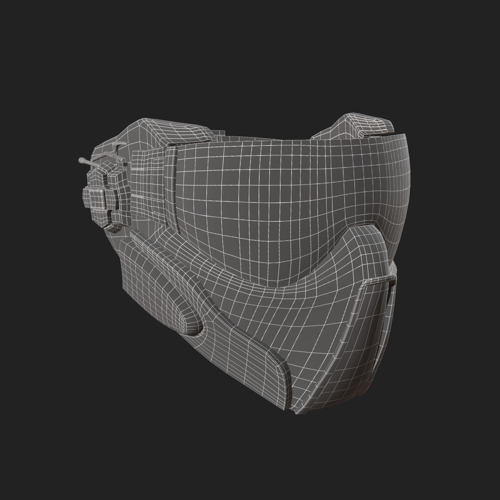 Scifi mask fantasy futuristic technology cyborg robot military Low-poly 3D model_10