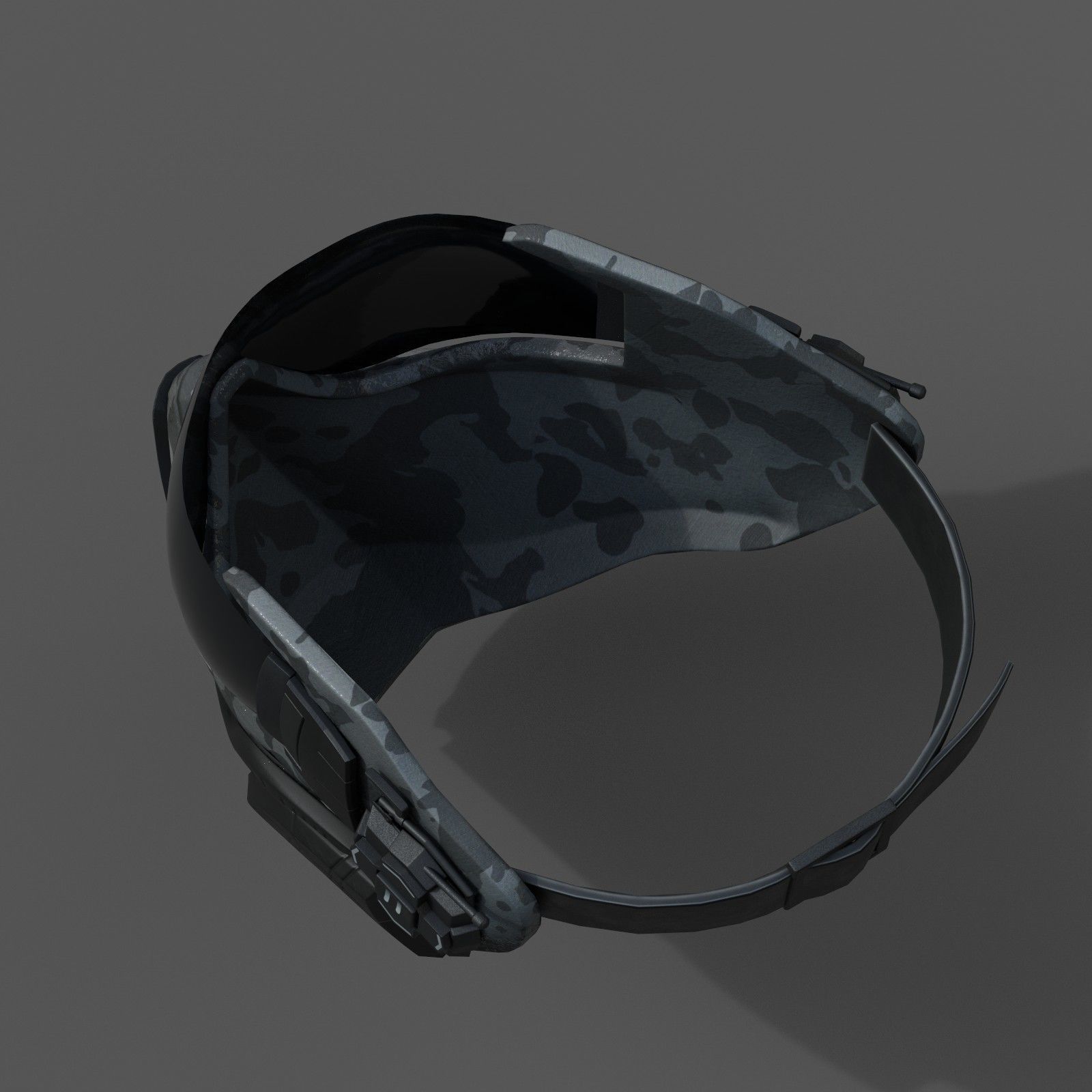 Scifi mask fantasy futuristic technology cyborg robot military Low-poly 3D model_7