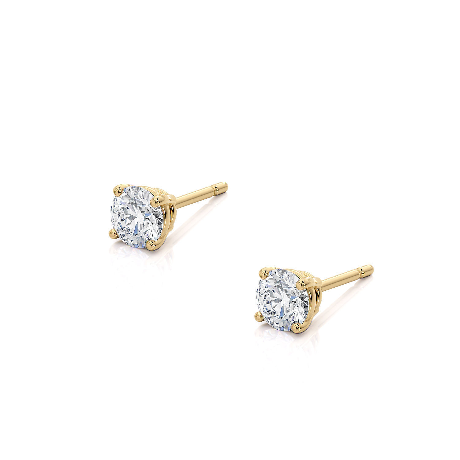 Jewelry Earring Studs 3 sizes of stone classic 3D print model_11