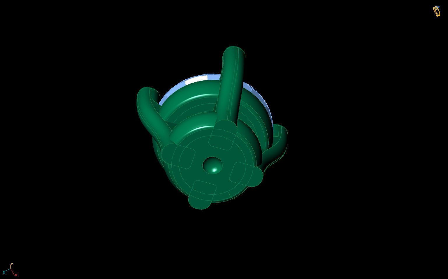 Jewelry Earring Studs 3 sizes of stone classic 3D print model_5