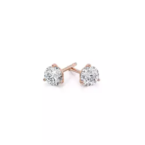 Jewelry Earring Studs 3 sizes of stone martini 3D print model