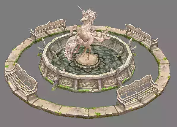 e Model Arena - Boise - fountain  light elves  01