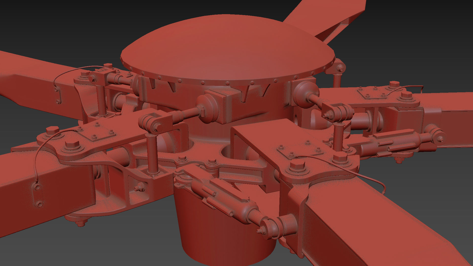 Main Rotor T 129 Atak Helicopter 3D model_8