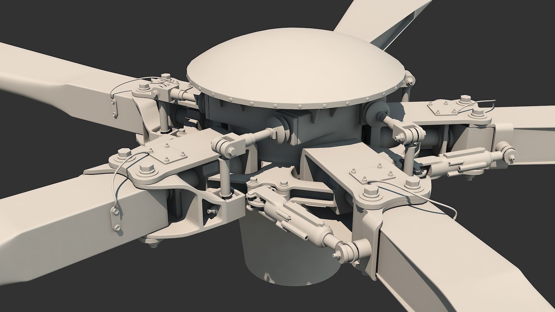 Main Rotor T 129 Atak Helicopter 3D model_6