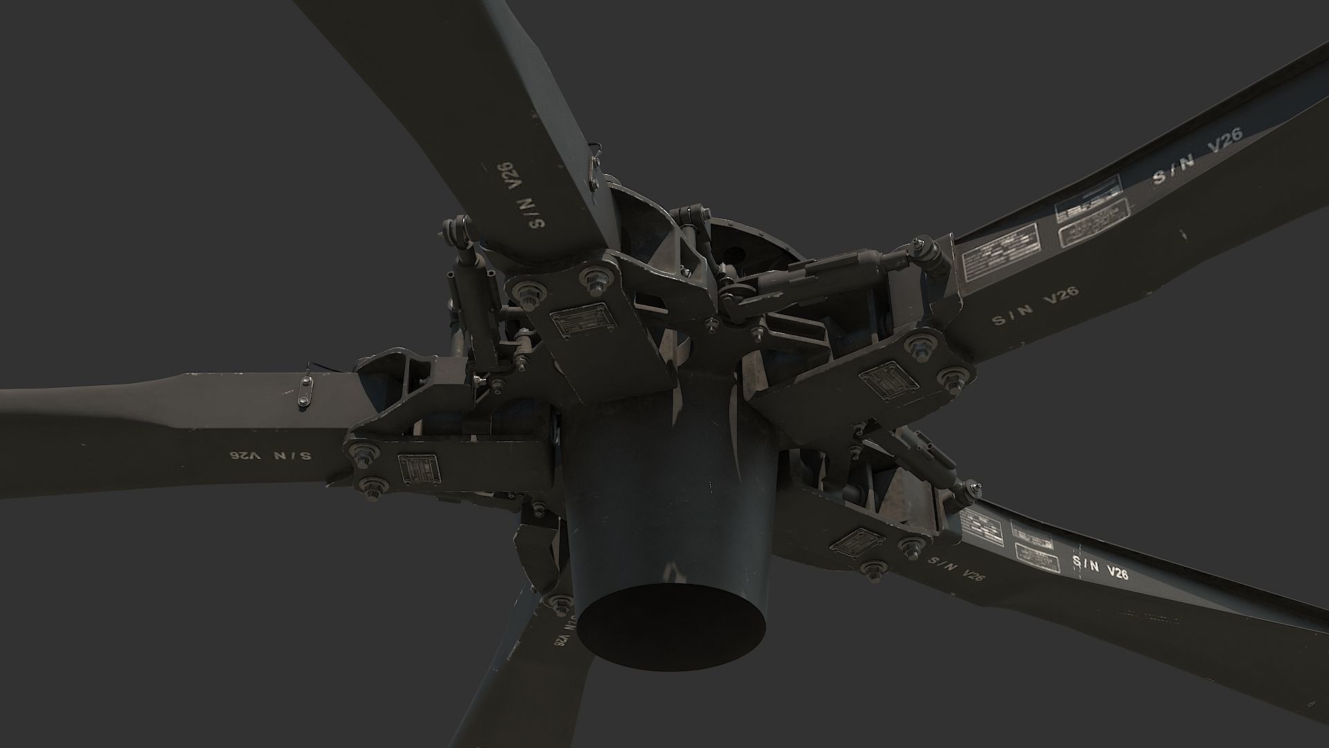 Main Rotor T 129 Atak Helicopter 3D model_1