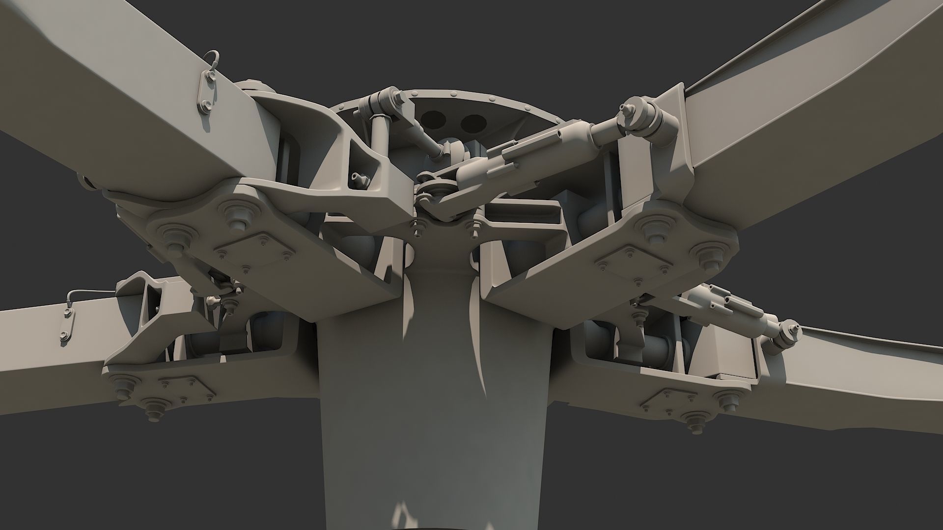 Main Rotor T 129 Atak Helicopter 3D model_7