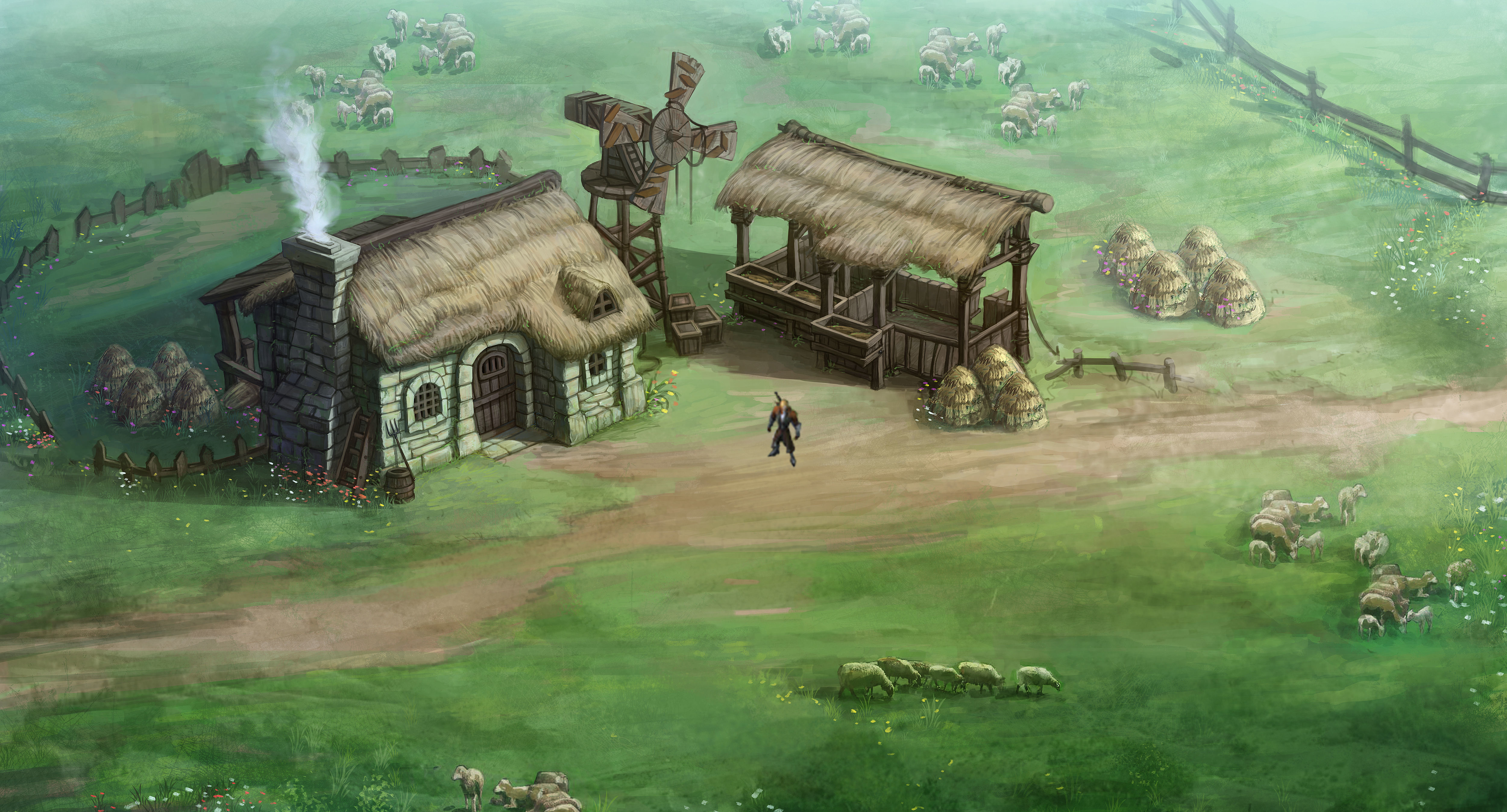 Game Model Arena - bucolic - Sky Ranch 3 01 3D model_1