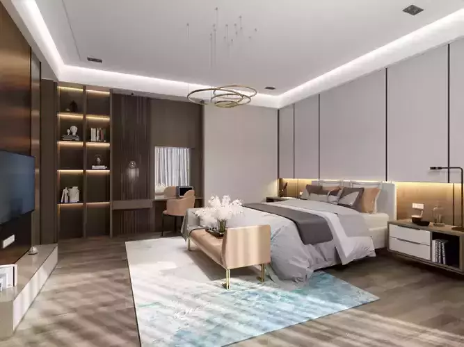 Modern style bedroom