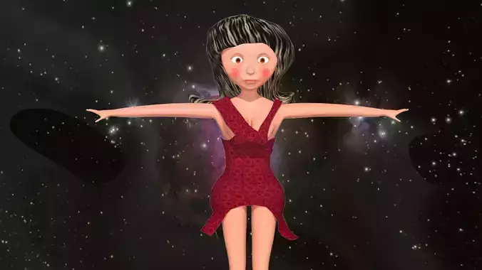 free model of a woman in a dress with textures 40