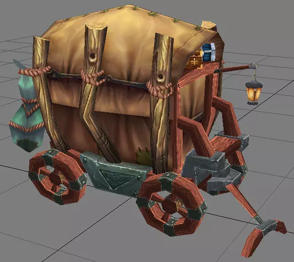 Game Model Arena - Carriage Dwarf 01 3D model_0