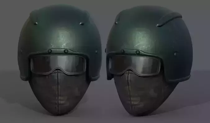 Helmet scifi futuristic military combat soldier armor  Low-poly 3D model
