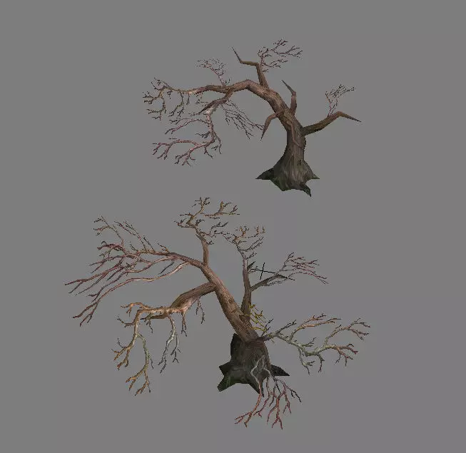 Game Model Arena - crooked tree 01 01 3D model_0