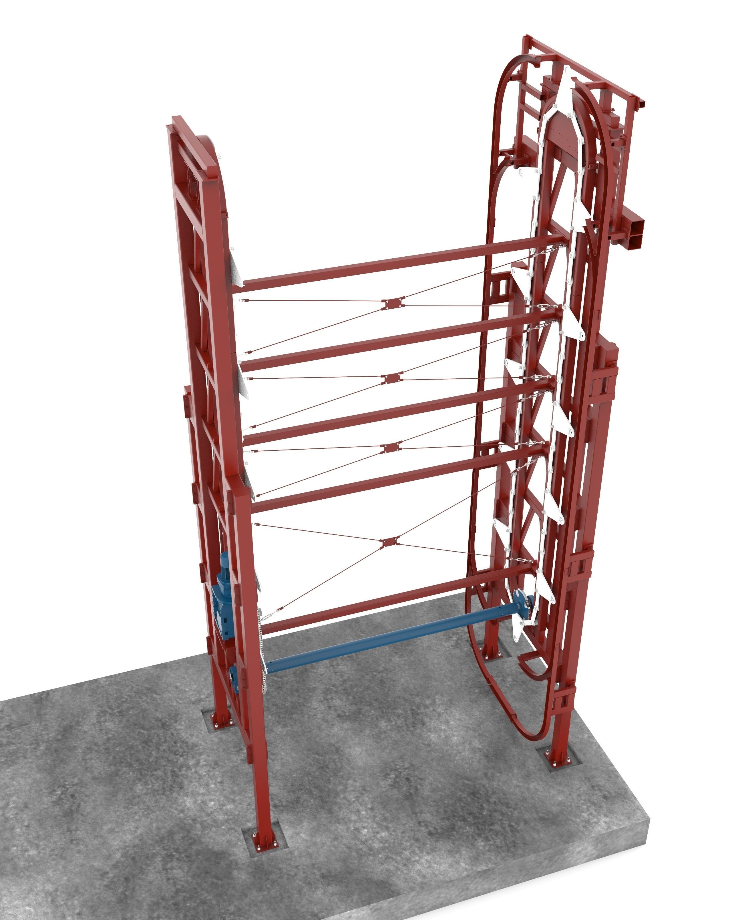 Rotary Parking System PCX-12D 3D model_4