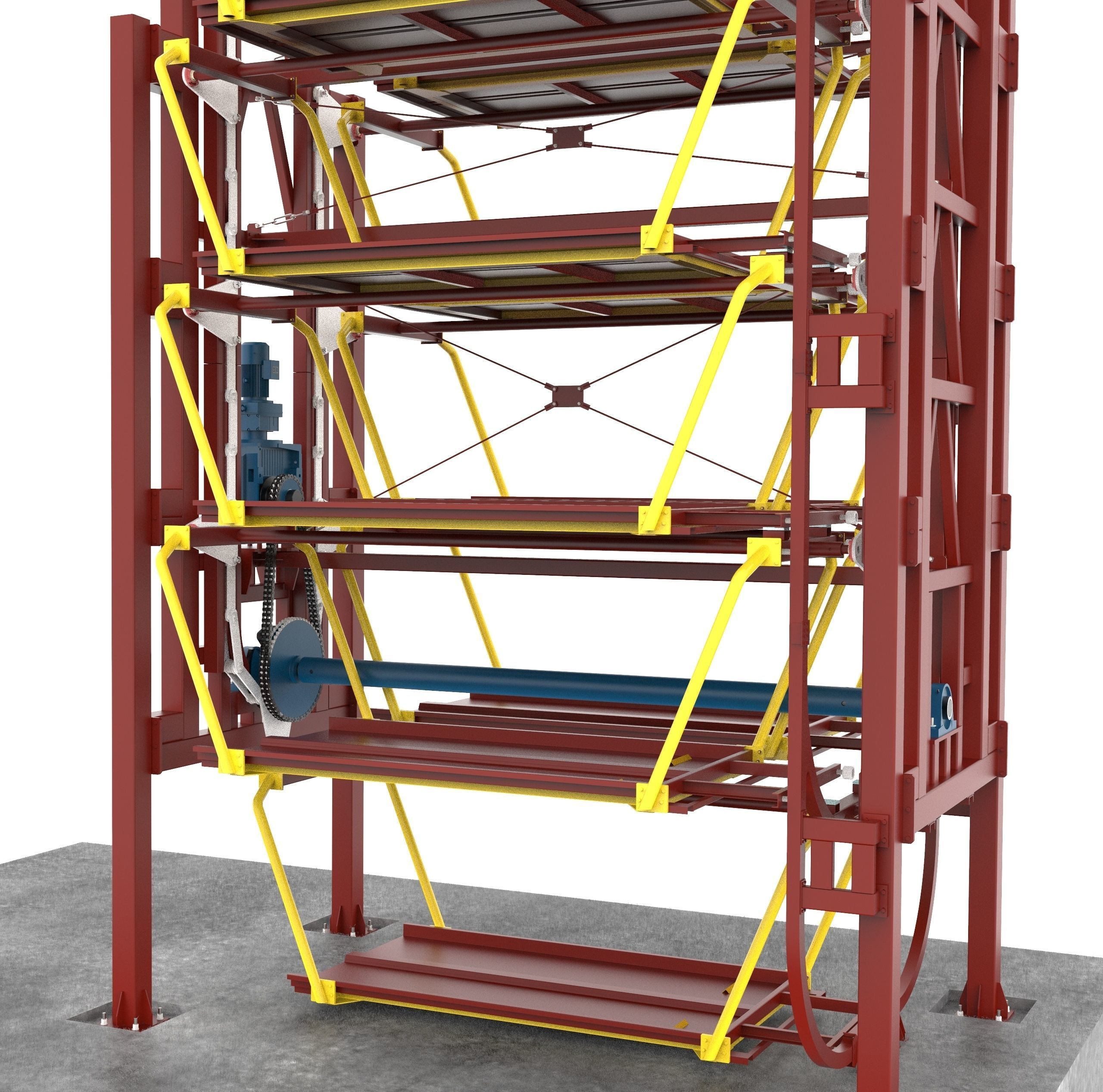 Rotary Parking System PCX-12D 3D model_3