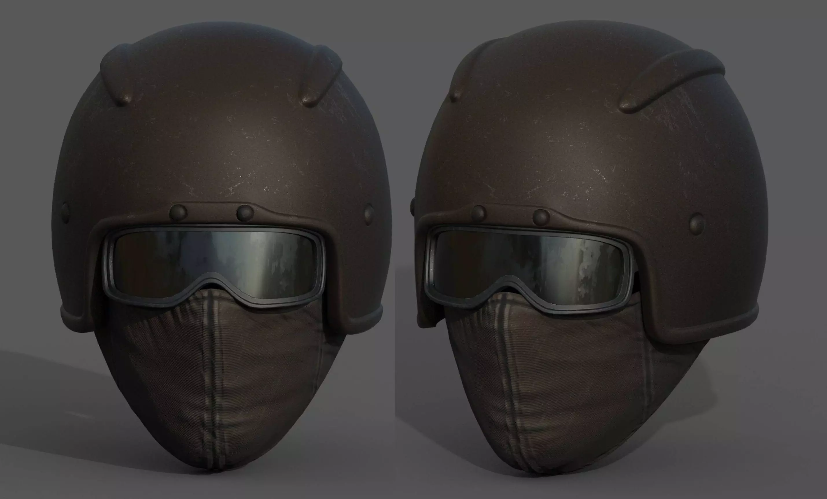 Helmet scifi military combat fantasy cyborg space armor  Low-poly 3D model_0