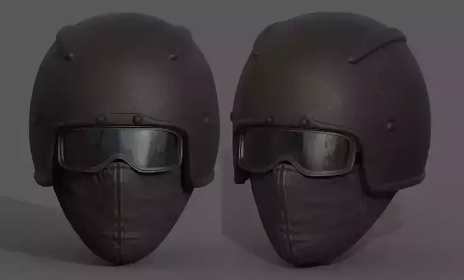 Helmet scifi military combat fantasy cyborg space armor  Low-poly 3D model