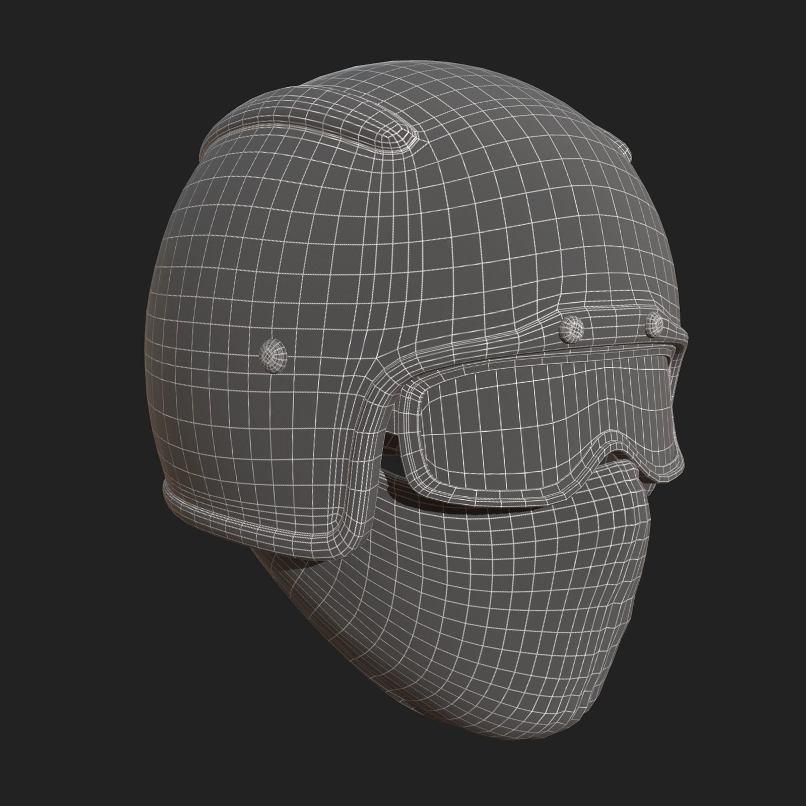 Helmet scifi military combat fantasy cyborg space armor  Low-poly 3D model_9