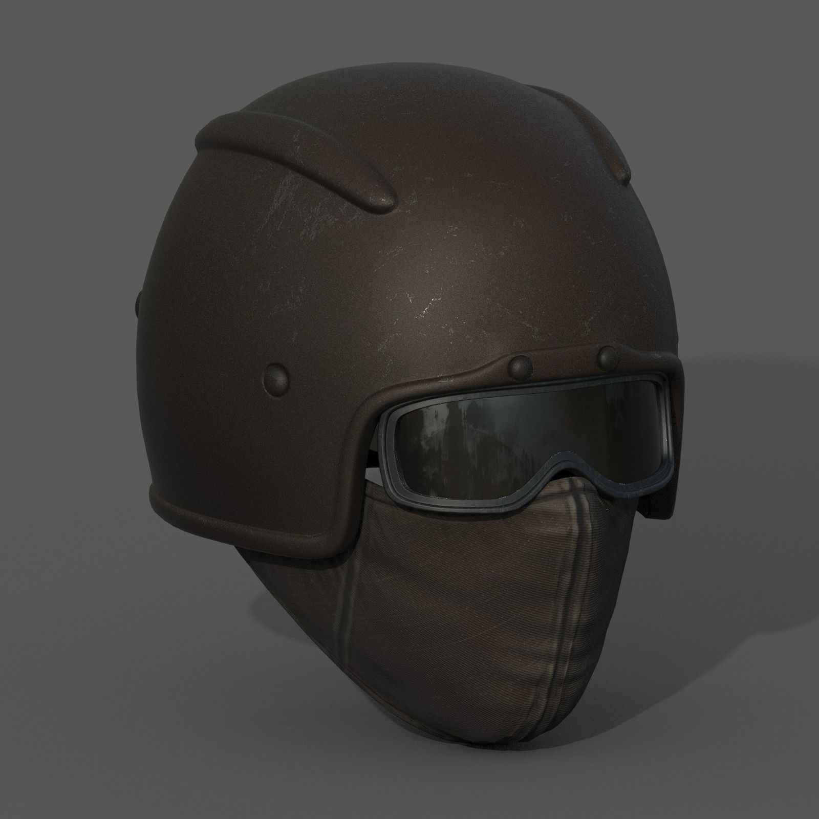 Helmet scifi military combat fantasy cyborg space armor  Low-poly 3D model_2