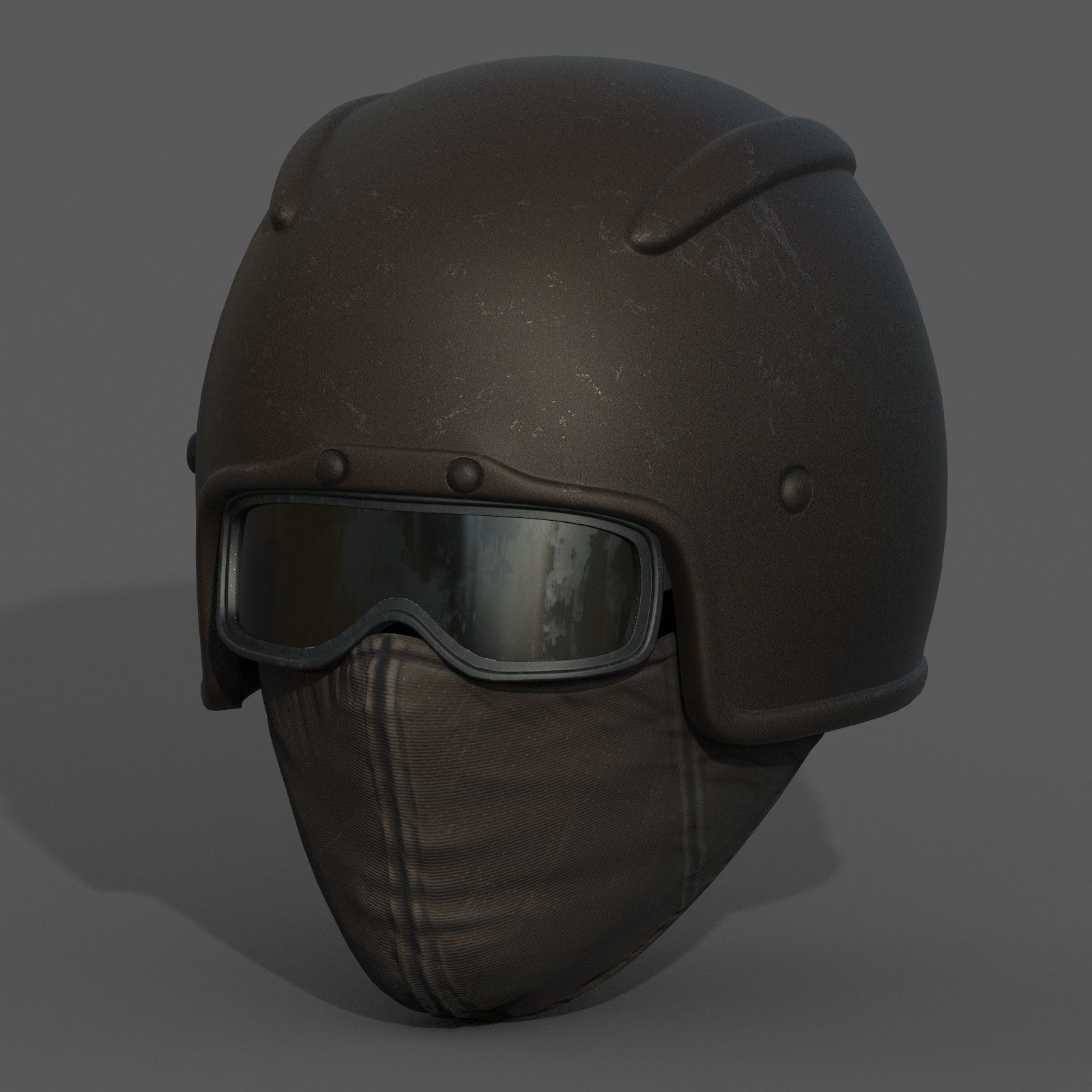 Helmet scifi military combat fantasy cyborg space armor  Low-poly 3D model_3