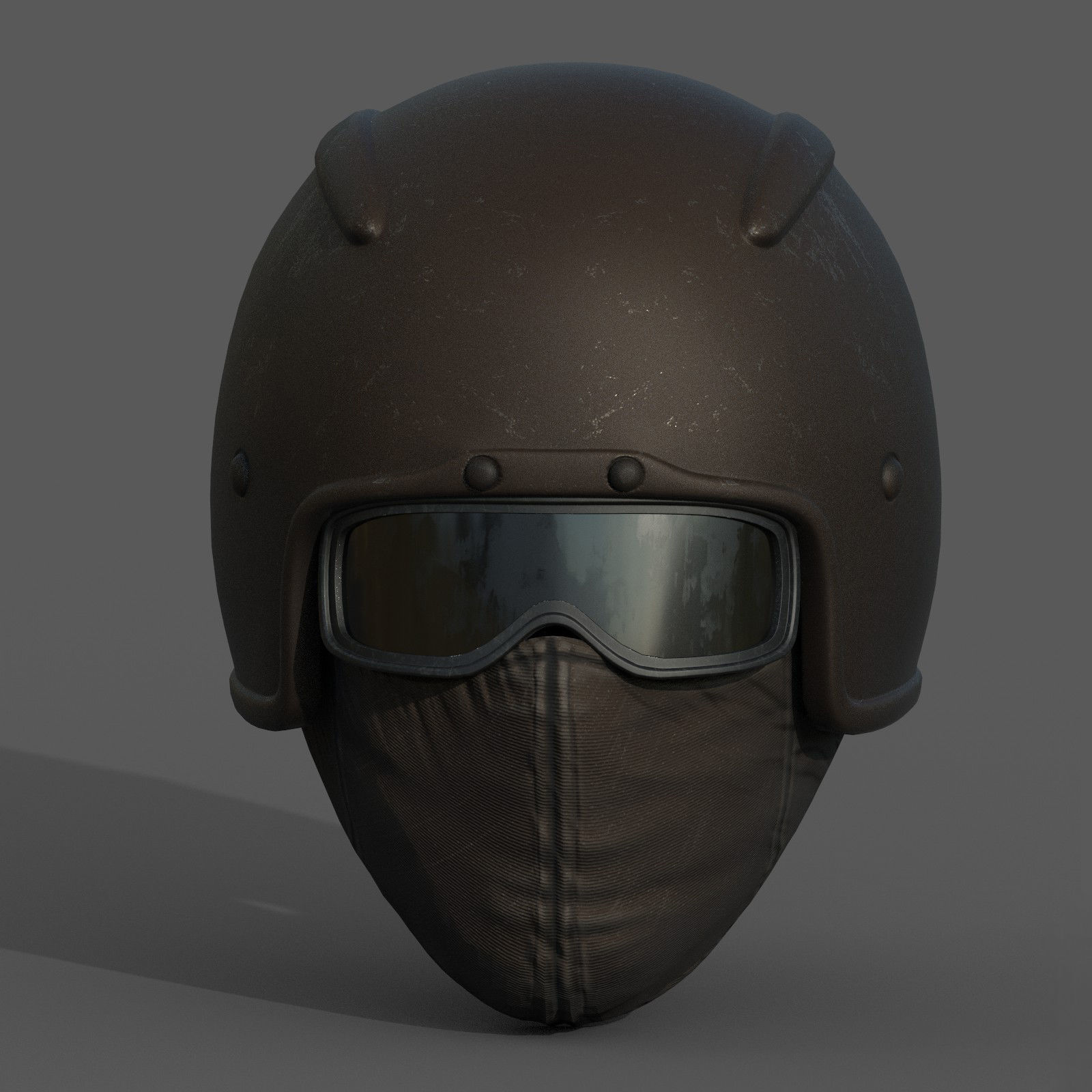 Helmet scifi military combat fantasy cyborg space armor  Low-poly 3D model_1