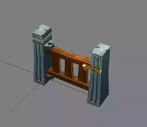 Game Model Arena - door wood 01