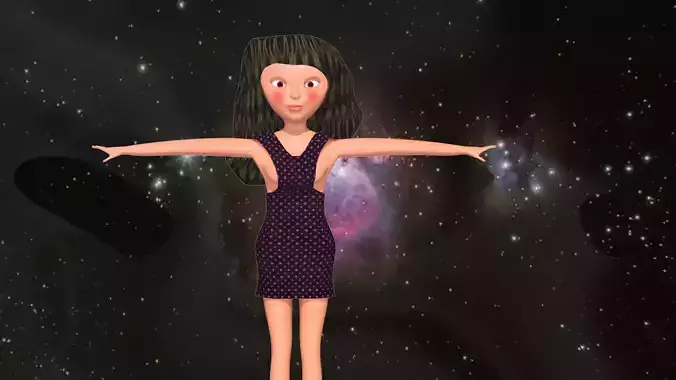 free model of a woman in a dress with textures 42