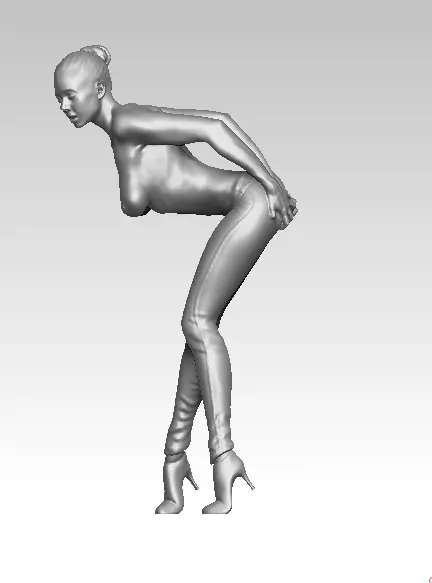 Jeans Woman Statue  3D print model_0