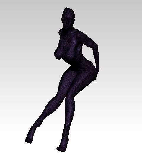 Jeans Woman Statue  3D print model_6