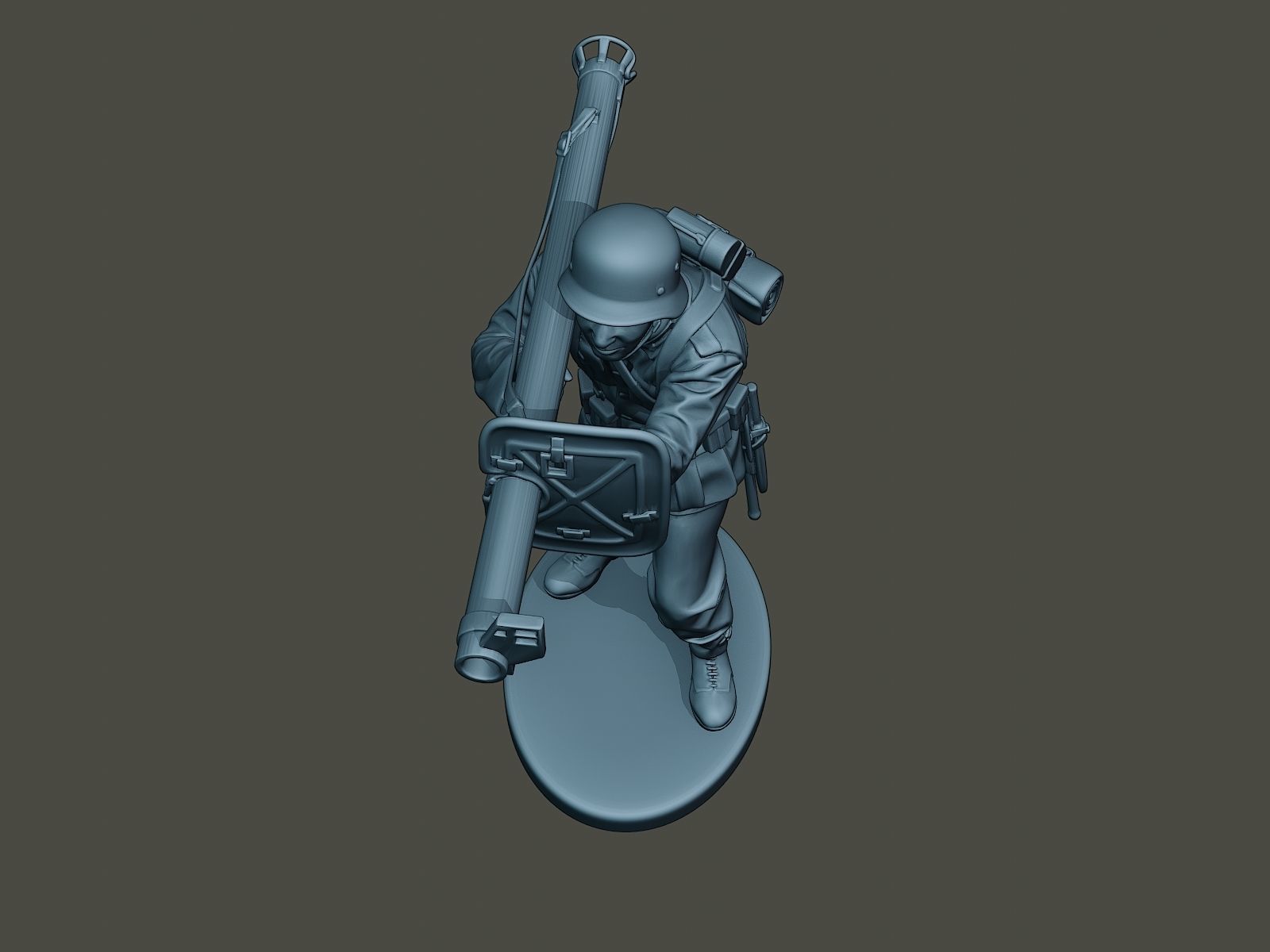 German soldier ww2 Shoot Stand G4 3D print model_13