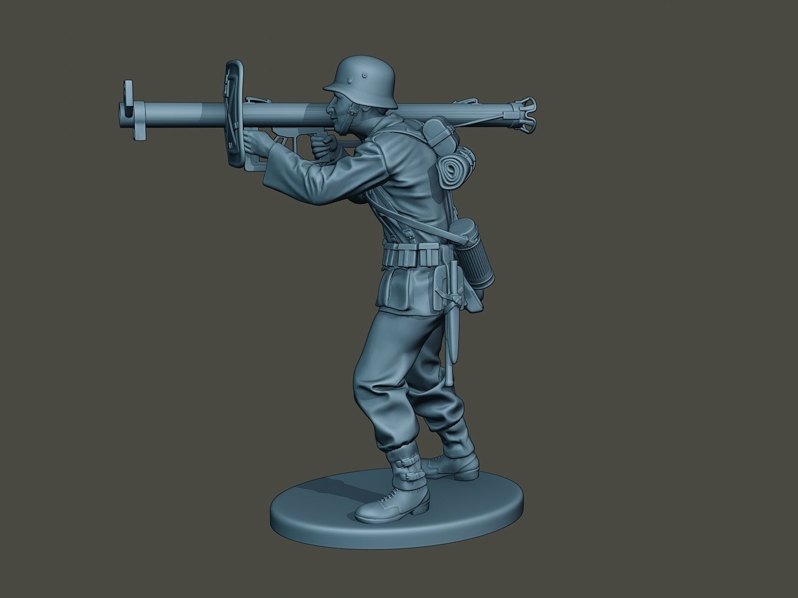 German soldier ww2 Shoot Stand G4 3D print model_2