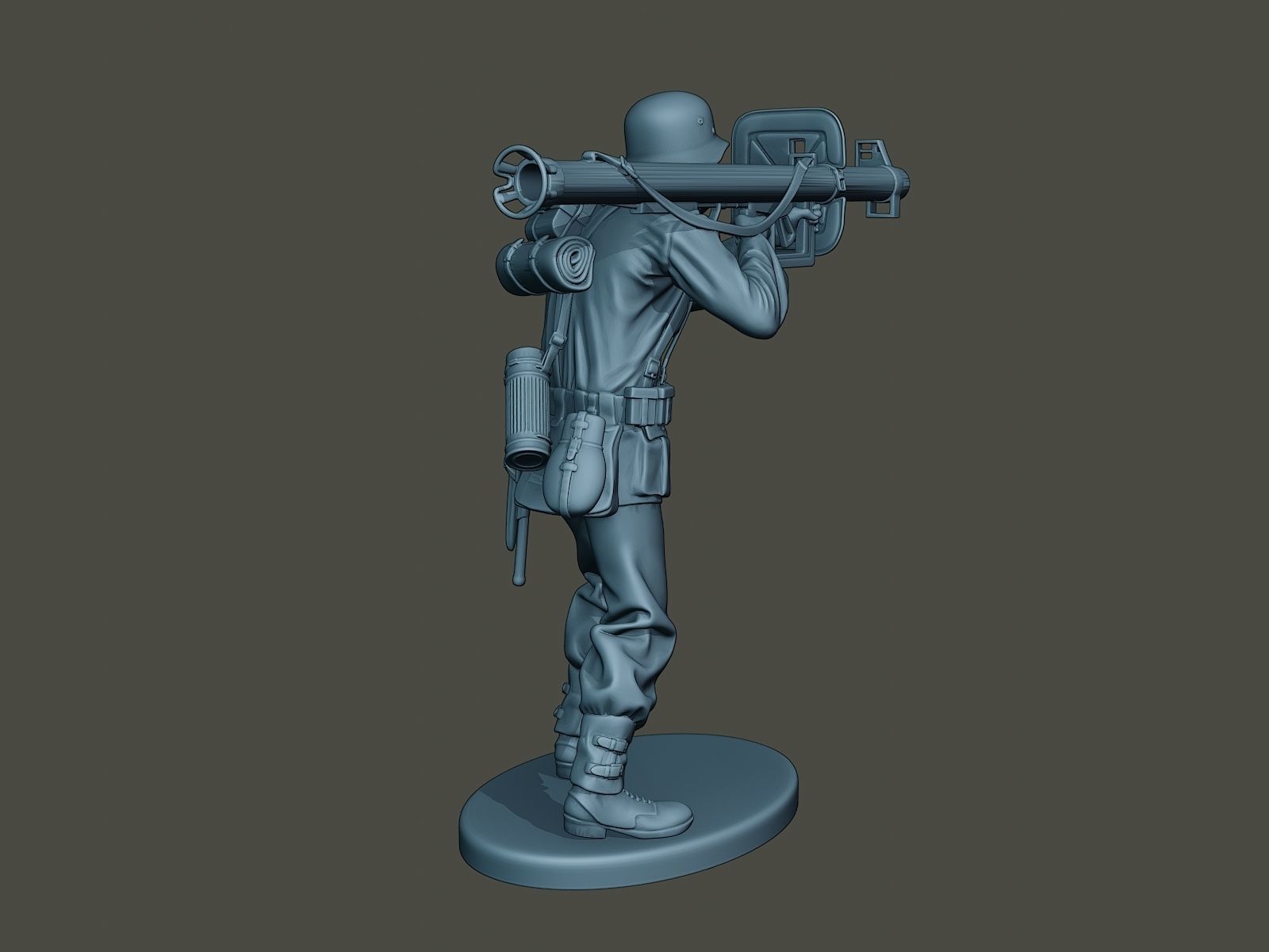 German soldier ww2 Shoot Stand G4 3D print model_6
