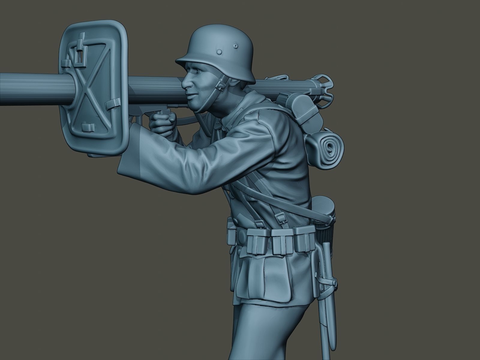 German soldier ww2 Shoot Stand G4 3D print model_17