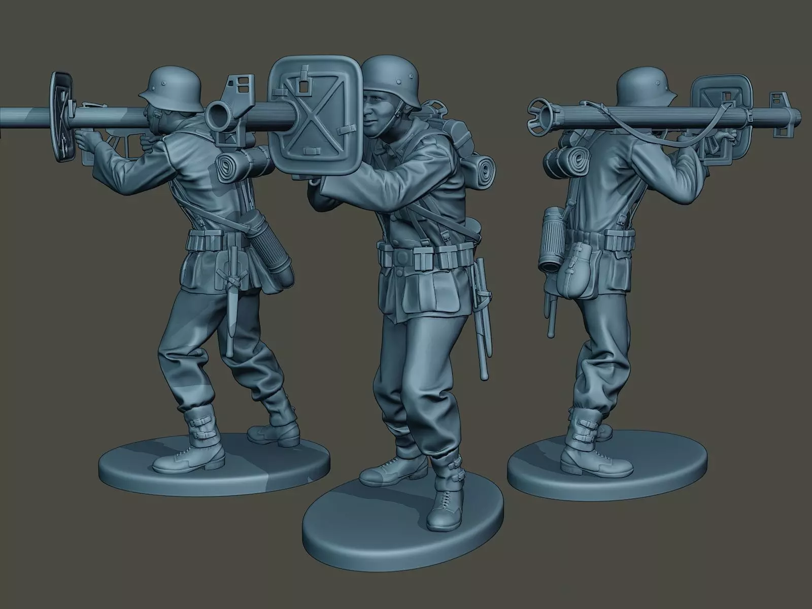 German soldier ww2 Shoot Stand G4 3D print model_0