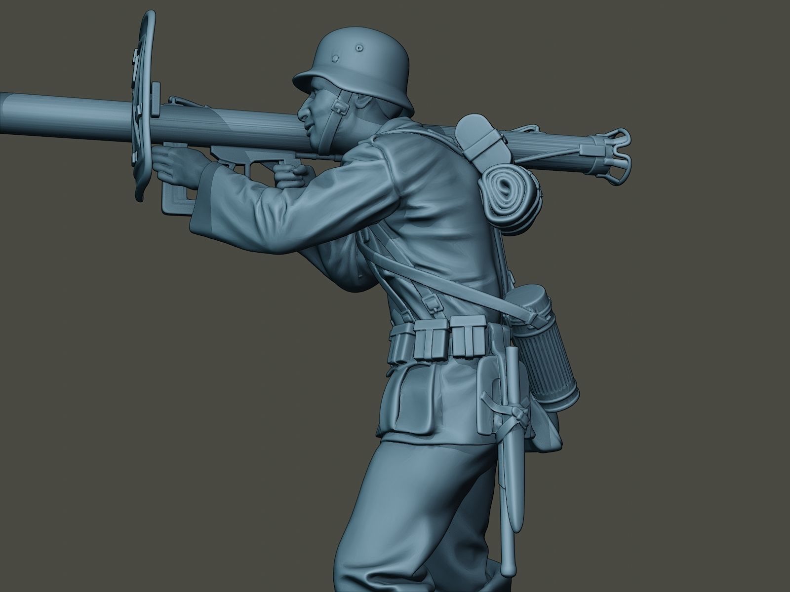 German soldier ww2 Shoot Stand G4 3D print model_16