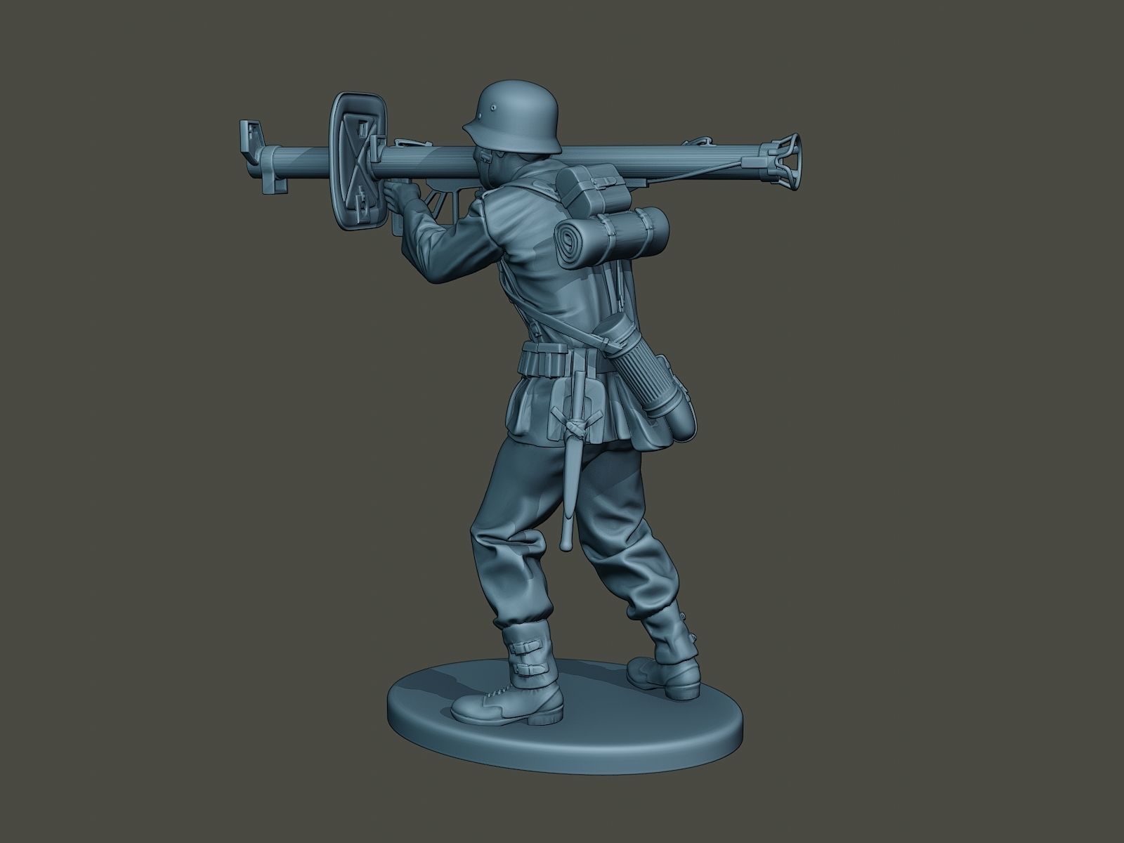 German soldier ww2 Shoot Stand G4 3D print model_3
