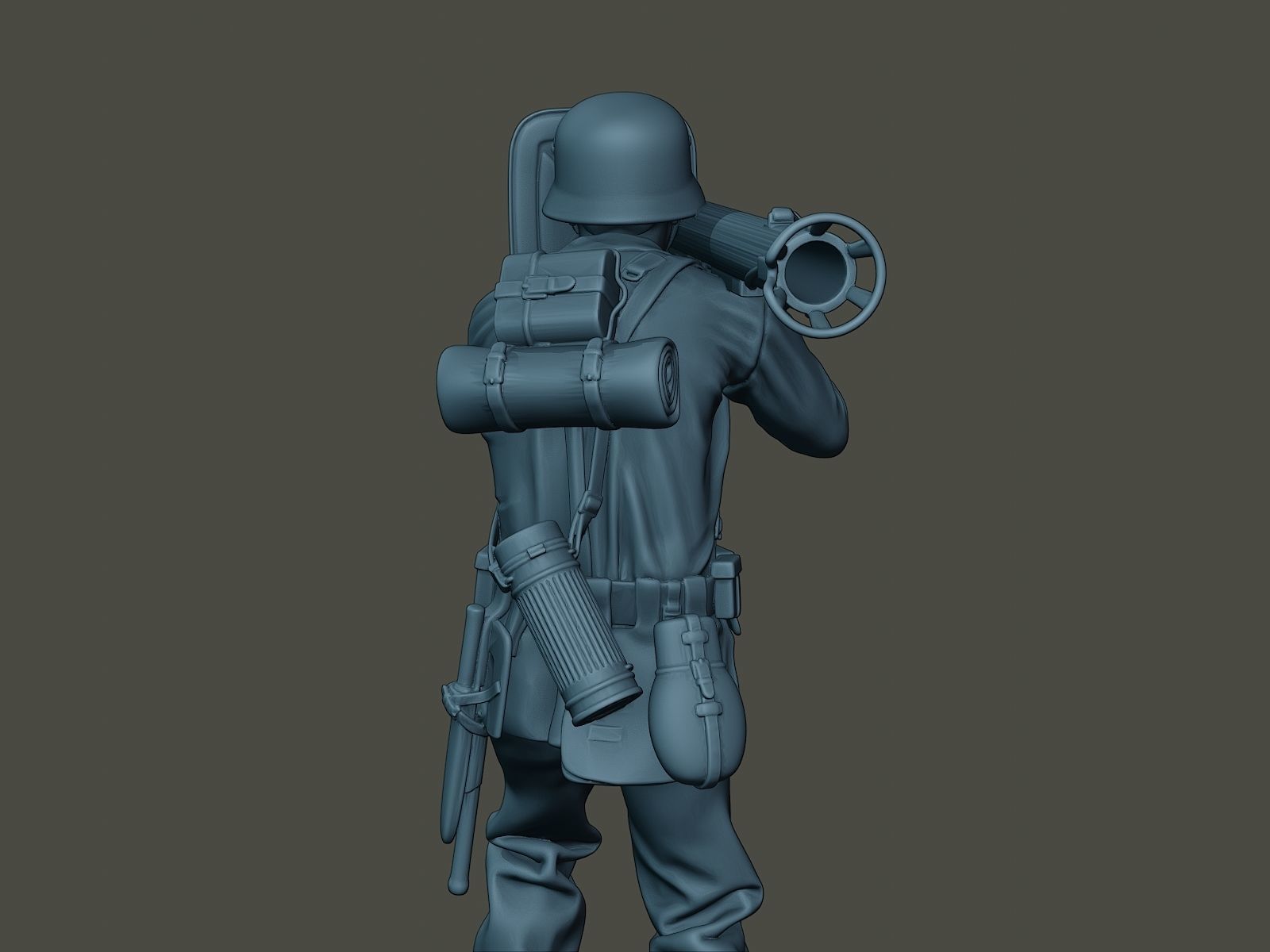 German soldier ww2 Shoot Stand G4 3D print model_20