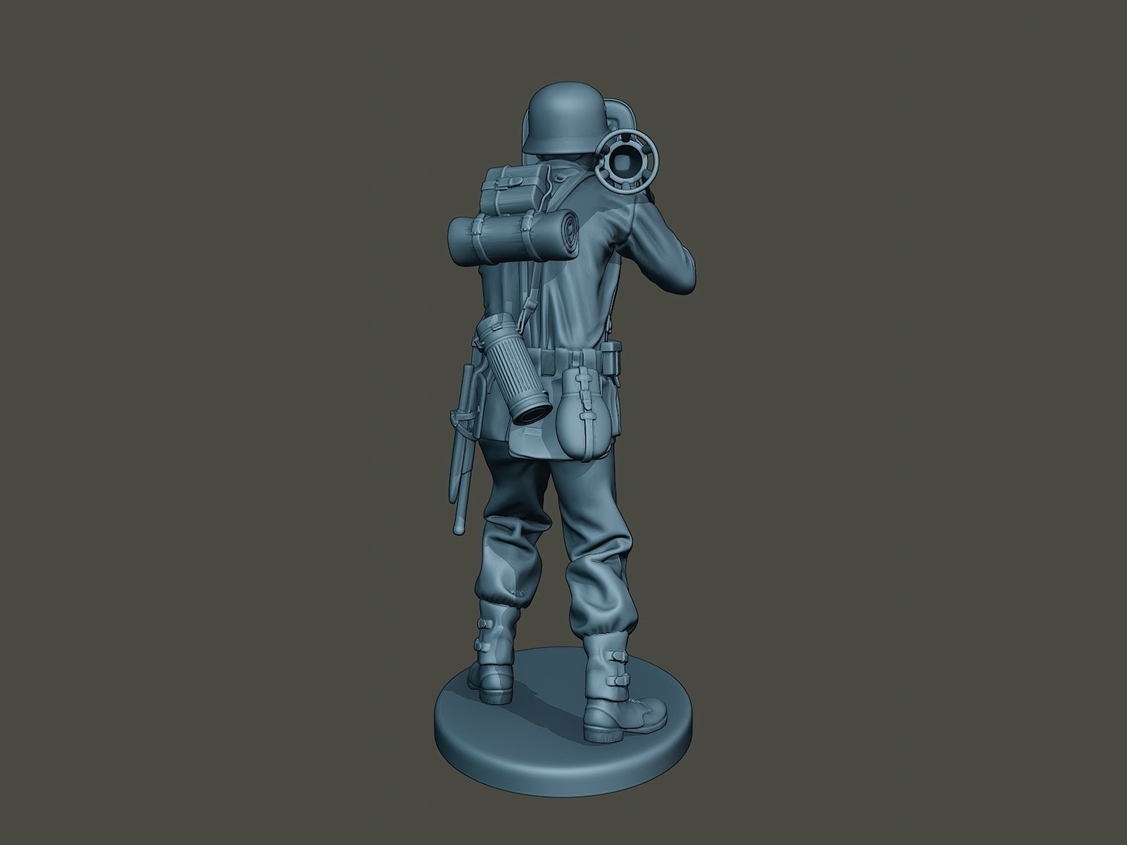 German soldier ww2 Shoot Stand G4 3D print model_5