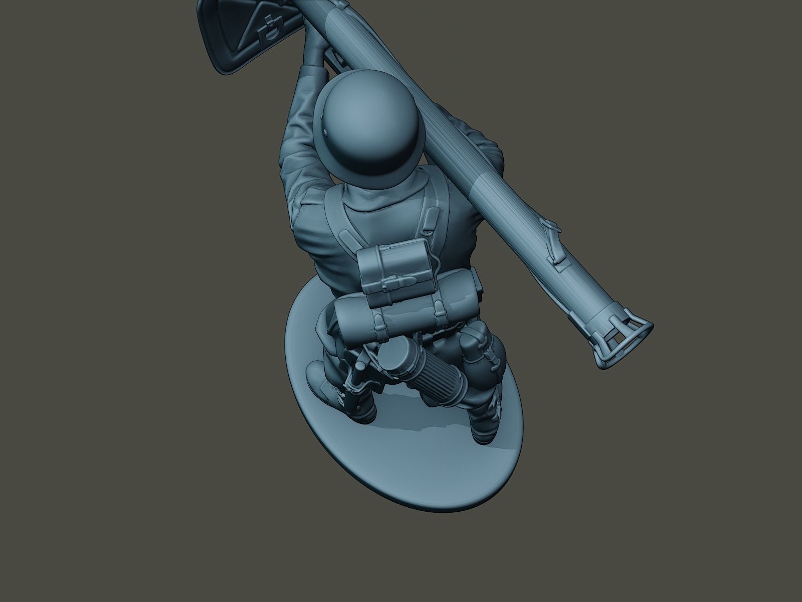 German soldier ww2 Shoot Stand G4 3D print model_15