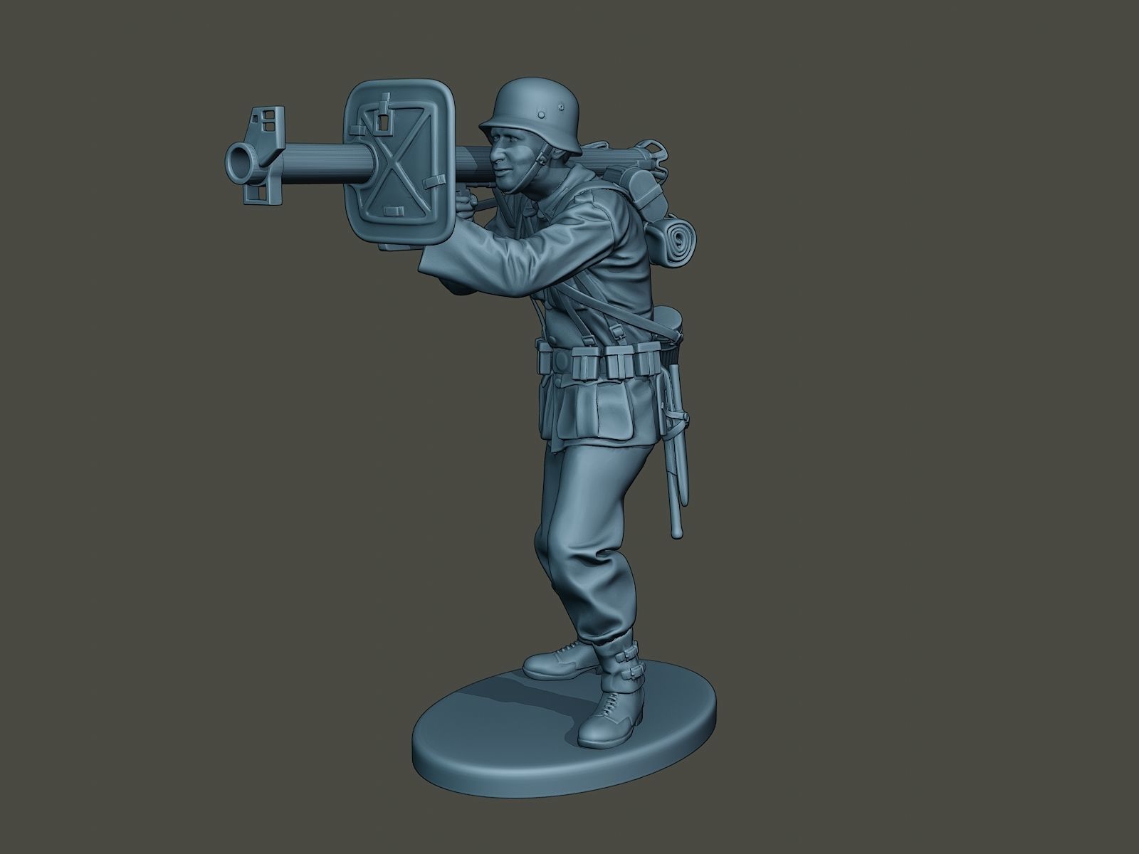 German soldier ww2 Shoot Stand G4 3D print model_1