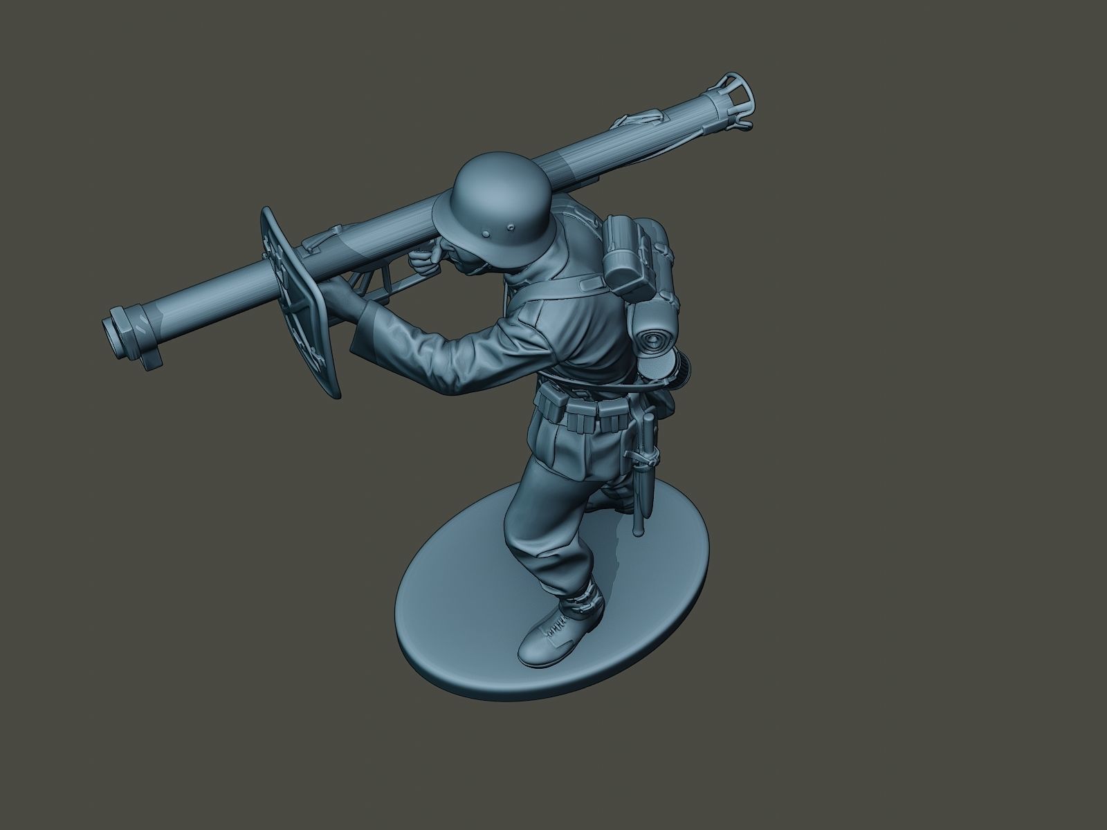 German soldier ww2 Shoot Stand G4 3D print model_14