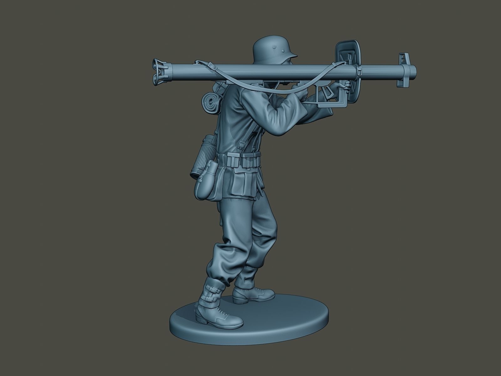 German soldier ww2 Shoot Stand G4 3D print model_7