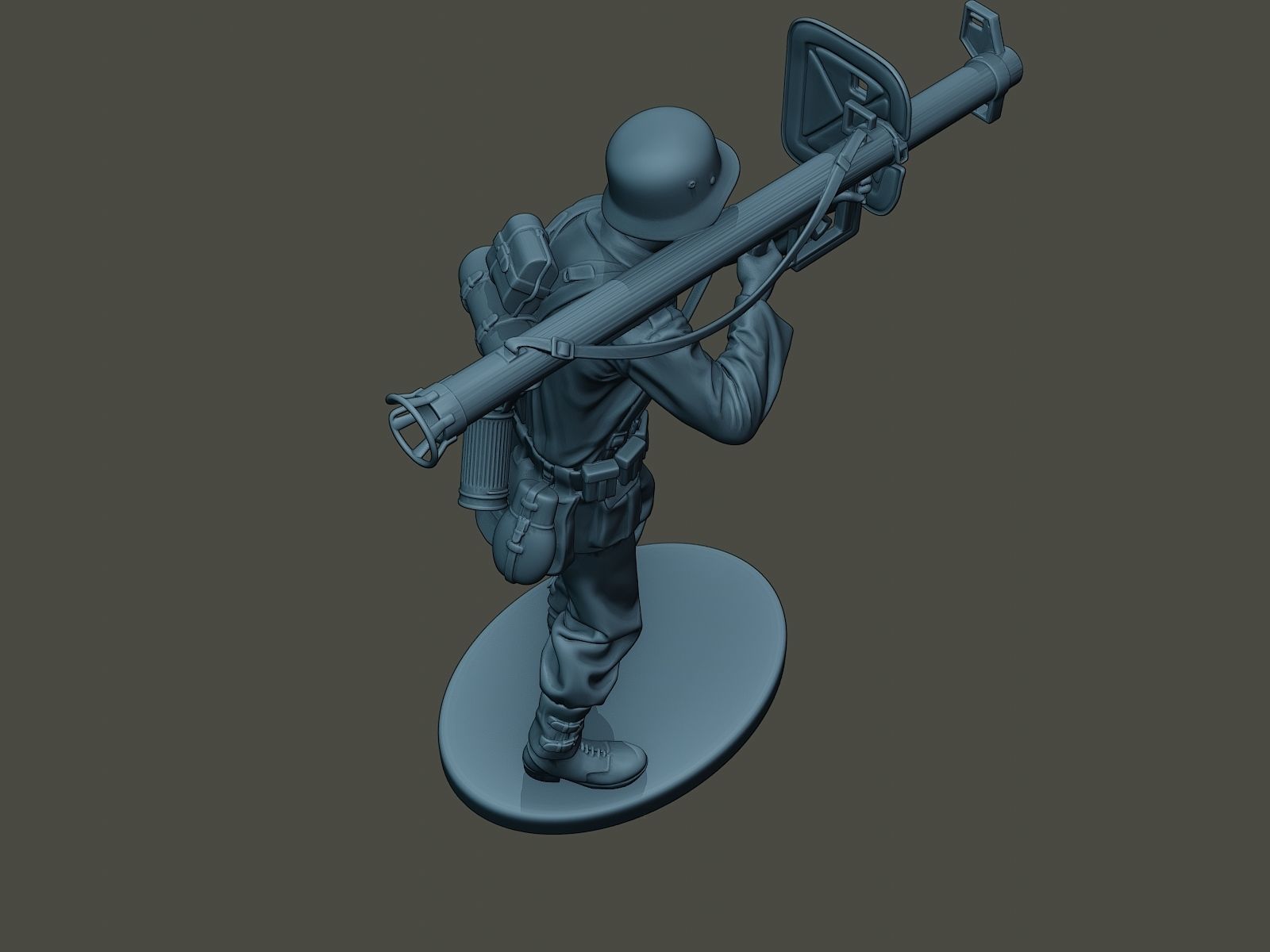 German soldier ww2 Shoot Stand G4 3D print model_21