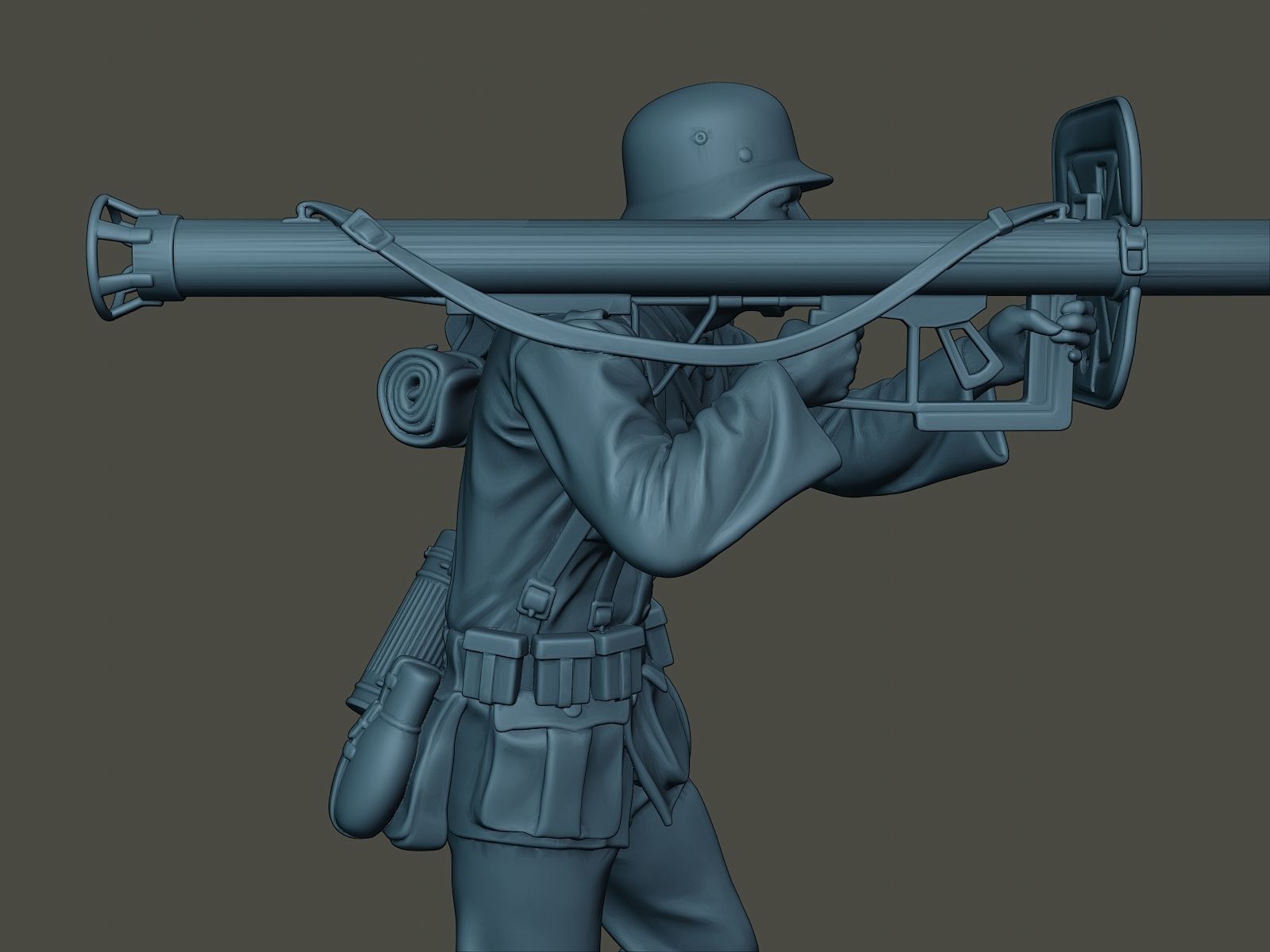German soldier ww2 Shoot Stand G4 3D print model_19