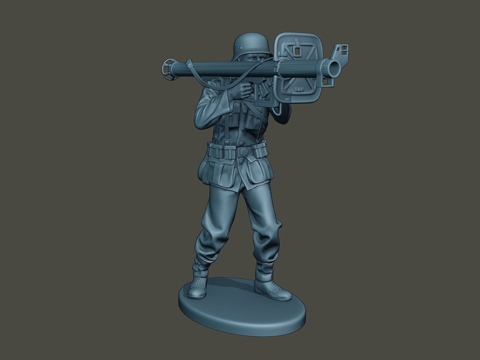 German soldier ww2 Shoot Stand G4 3D print model_9