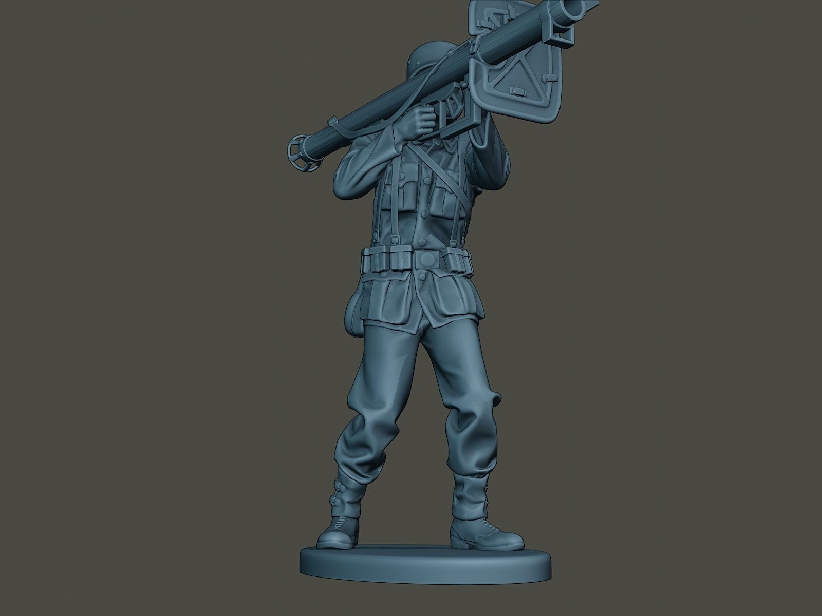German soldier ww2 Shoot Stand G4 3D print model_12