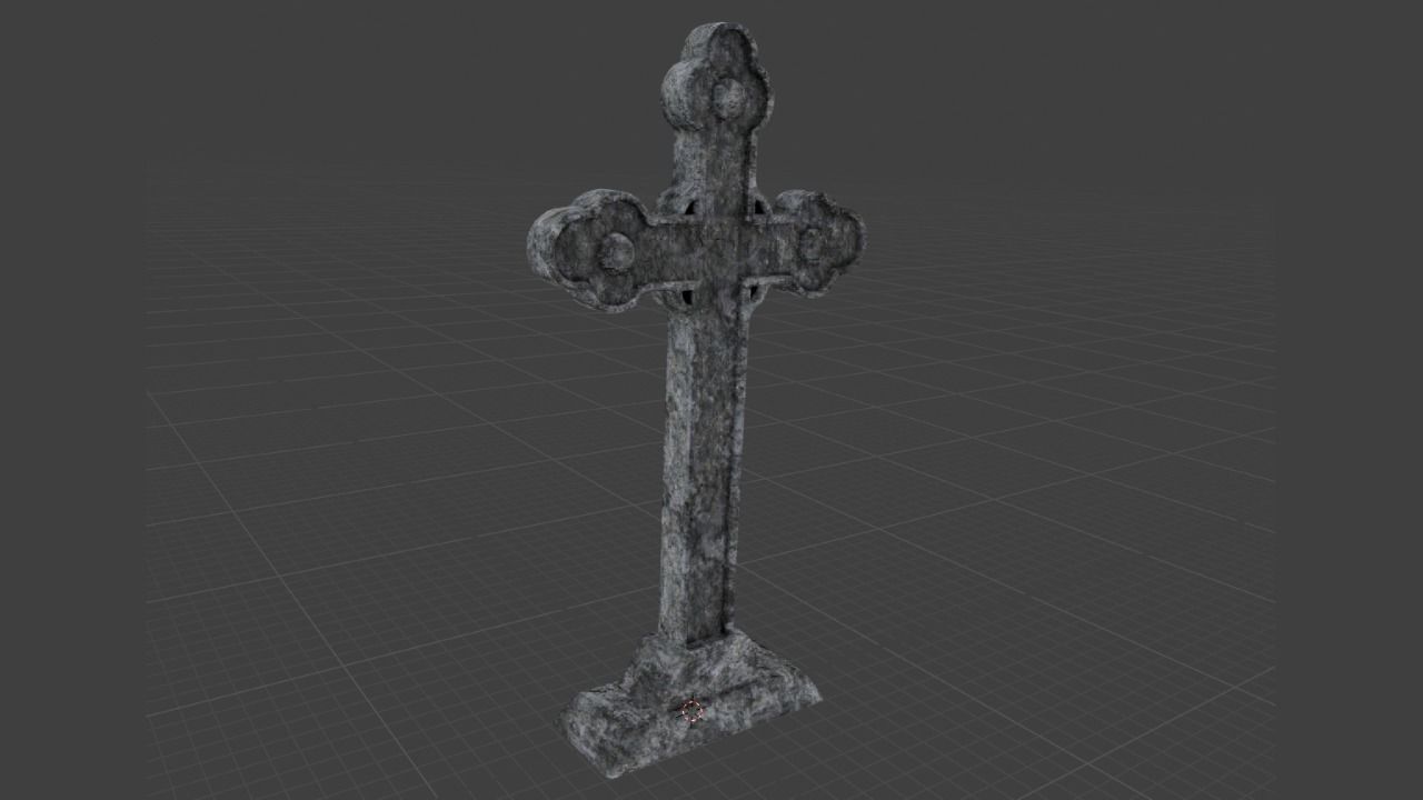 Graveyard Cross 3D model_3