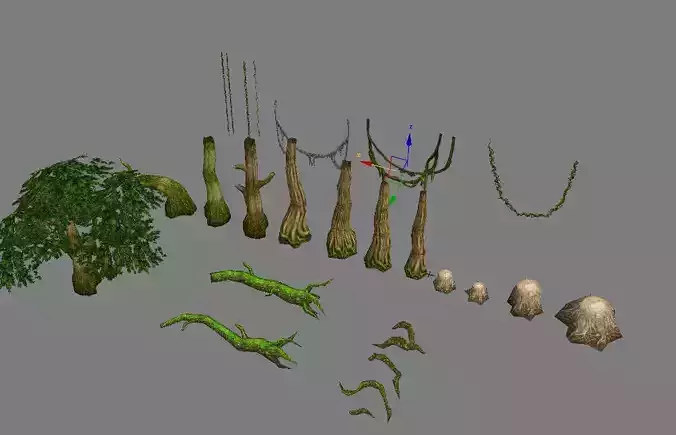 Game Model Arena - forest trees grass 01