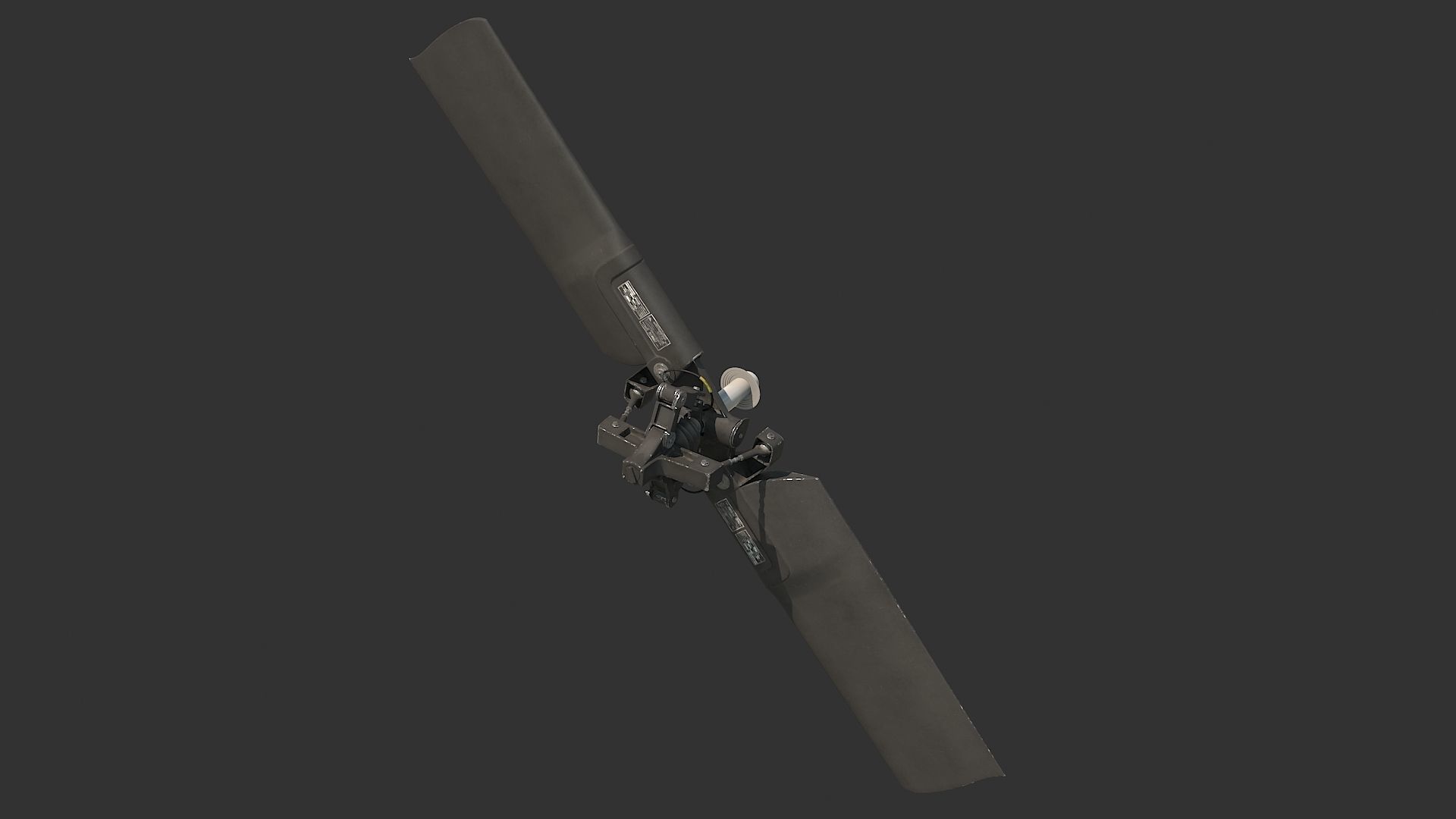 Tail Rotor T 129 Atak Helicopter 3D model 3D model_2