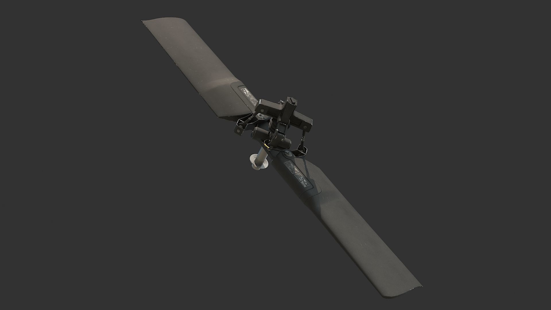 Tail Rotor T 129 Atak Helicopter 3D model 3D model_1